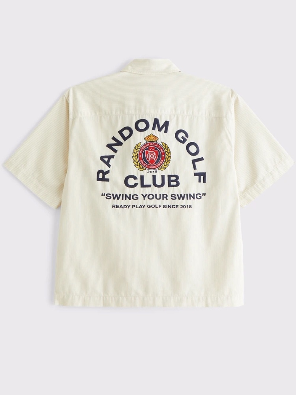 Abercrombie & Fitch x Random Golf Club Cropped Embroidered Shirt Large